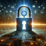 Image for the article 'Unlocking the Secrets of E-A-T - The Key to SEO Success' portrays a symbolic key unlocking a giant, glowing lock