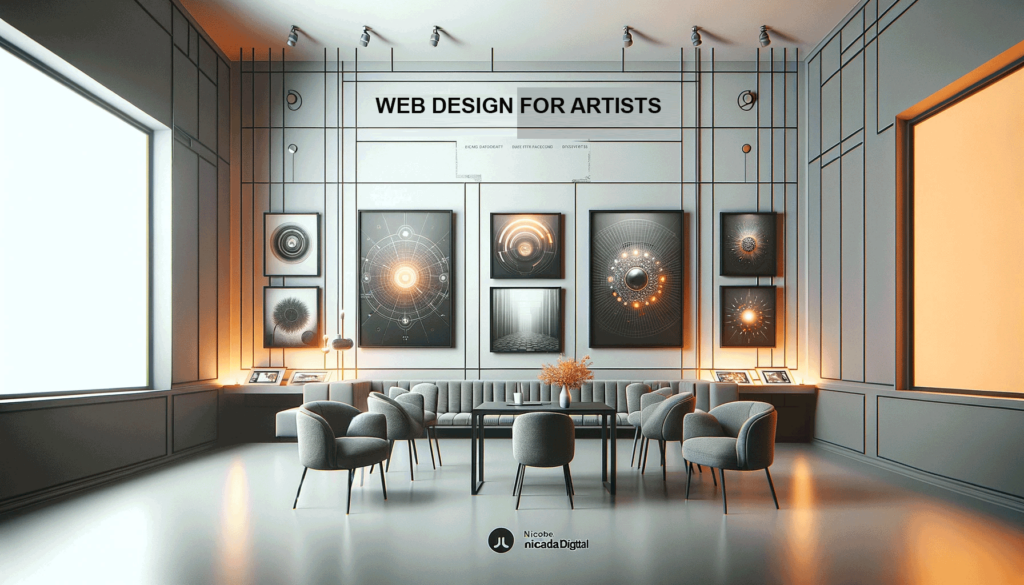 Web Design for Accountants Image showing a sophisticated, clean desktop setup with multiple screens displaying charts, graphs, and financial data