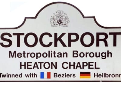 stockport county sign